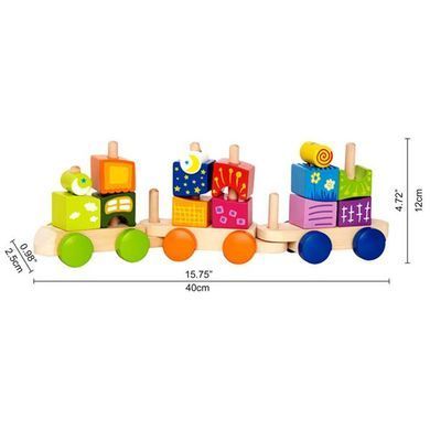 Дерев'яний поїзд Hape із кубиків (E0417) dt_12125 фото