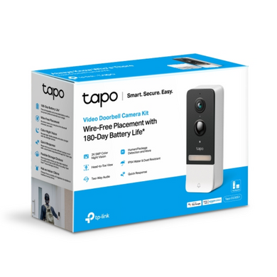 Розумний відеодзвоник з акумулятором TP-Link, Tapo D230S1 TP-LINK Tapo D230S1 3723105 фото