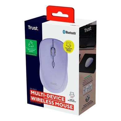 Мышь Trust Yvi+ Compact Multi-Device, WL/BT/USB-A, фіолетовий 25583_TRUST фото