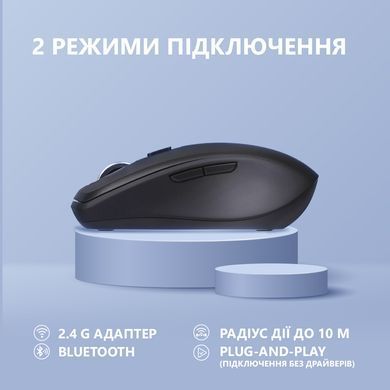 2E Миша MF225 Silent, WL/BT, чорний (360062) 2E-MF225WBK фото