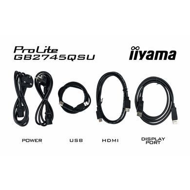 27" 16:9 ігровий IPS РК монітор, 2560х1440, 1 мс (MPRT), 100 Гц, 300 кд/м2, Adaptive Sync, 1xHDMI 2. IIYAMA GB2745QSU-B2 3729924 фото