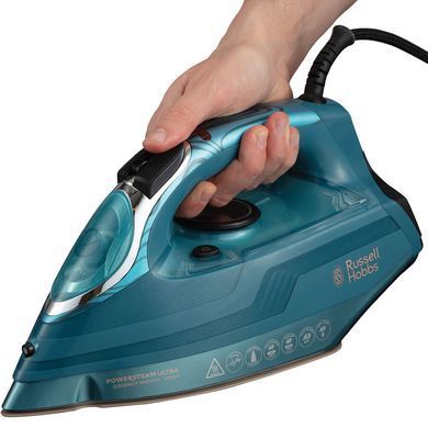 Russell Hobbs Праска Powersteam Ultra Coconut Smooth, 3100Вт, 350мл, паровий удар -230гр, самоочищення, керам. підошва, блакитний (382626) 26340-56 фото