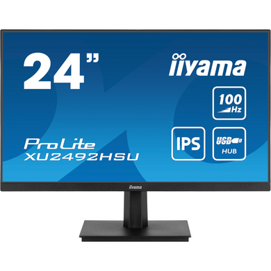 23.8" 16:9 IPS РК монітор, 1920х1080, 0.4 мс (MPRT), 100 Гц, FreeSync, 1xHDMI/1xDP/4xUSB 3.2, SP 2x2 IIYAMA XU2492HSU-B6 3722944 фото
