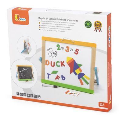 Дошка магнітно-маркерна Viga Toys на підставці (44545) dt_13073 фото