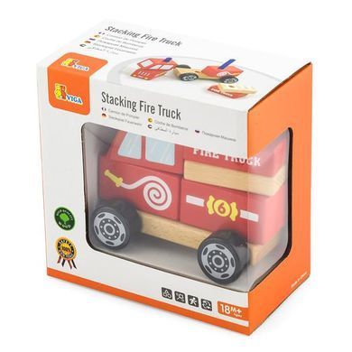 Деревянная пирамидка Viga Toys Пожарная машинка (50203FSC) dt_11847 фото