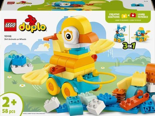 Конструктор LEGO DUPLO Town Животные на колесах 3 в 1, 58 деталей (10448)