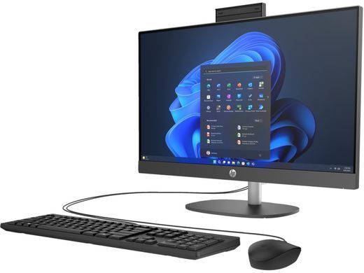 HP Комп'ютер персональний моноблок 240-G10 23.8" FHD IPS AG, Intel i5-1335U, 16GB, F512GB, UMA, WiFi, кл+м, 3р, Win11P, чорний (378501) 936H6EA фото