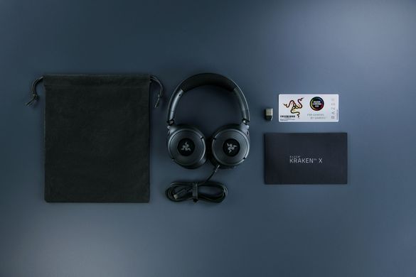 Гарнитура игровая Razer Kraken V4 X, 7.1, USB-A, 1.8м, RGB, чёрный RZ04-05180100-R3M1 фото