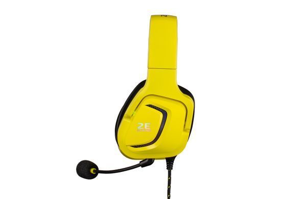 Гарнітура ігрова 2E GAMING HG340, mini-jack/dual 3.5мм, RGB, 2м, жовтий (343463) 2E-HG340YW фото