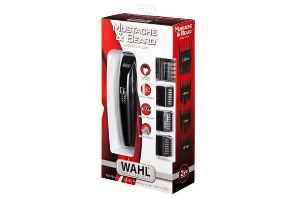 Moser Триммер WAHL Mustache&Beard для бороды и усов, от батареек 2хАА