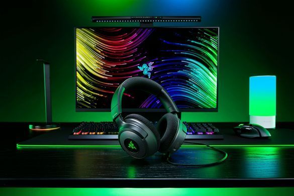 Гарнитура игровая Razer Kraken V4 X, 7.1, USB-A, 1.8м, RGB, чёрный RZ04-05180100-R3M1 фото