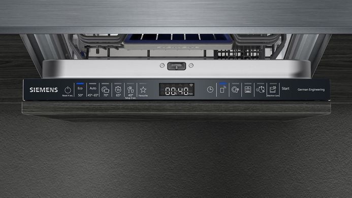 Siemens Посудомоечная машина встраиваемая, 10компл., A+++, 45см, дисплей, 3я корзина, Zeolith, черный SR65ZX65MK фото