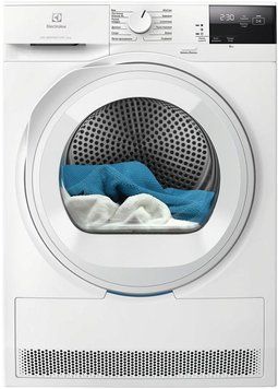 Electrolux Сушильная машина Electrolux тепловой насос, 8кг, A++, 64см, дисплей, белый EW6D283YU фото