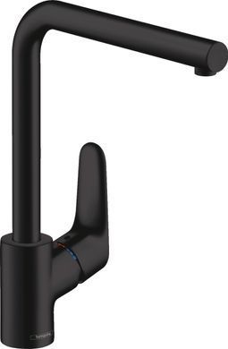 Змішувач для кухні Hansgrohe Focus, довж.виливу - 237мм, поворотний, 1важіль, KM280, матовий чорний (355270)