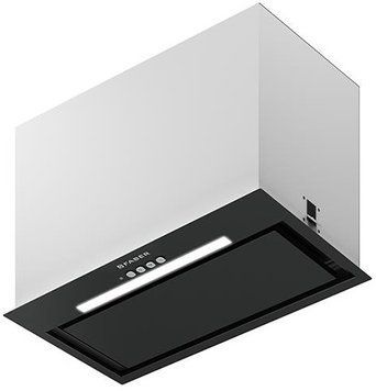 Faber Вытяжка встраиваемая, 52см, 1035м3ч, Inka Lux Evo Bk Matt A52, черный матовый 305.0665.355 фото