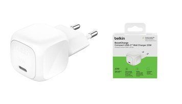 Зарядний пристрій мережевий Belkin 20Вт USB-C PD PPS, білий
