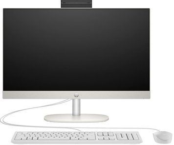 HP Комп'ютер персональний моноблок 240-G10 23.8" FHD IPS AG, Intel N300, 8GB, F512GB, UMA, WiFi, кл+м, 3р, Win11P, білий (378502) 936J0EA фото
