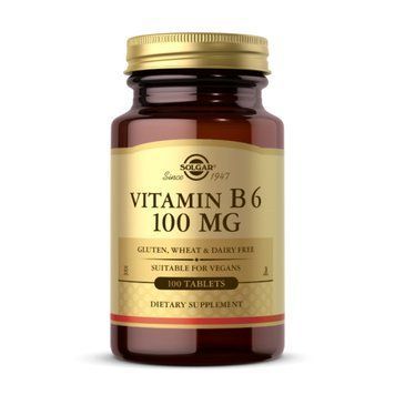 Vitamin B6 100mg - 100 tabs Solgar