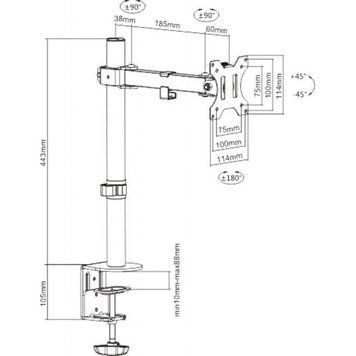 Підставка для монітора LDT12-C011 BRATECK LDT12-C011 3534453 фото