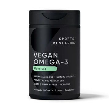 Vegan Omega-3 1400mg - 60 softgels Sport Research / Веганская Омега-3 (Из водорослей)