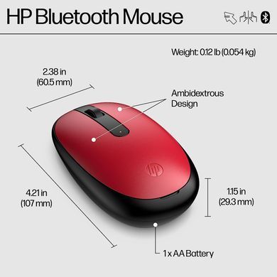 HP Мышь 240 BT red 43N05AA фото