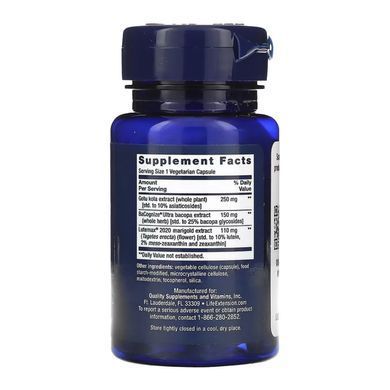 Ноотроп для скорости мышления Life Extension Quick Brain Nootropic 30 растительных капсул