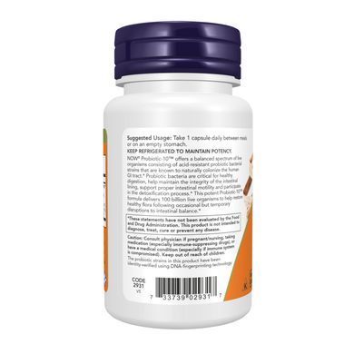 Пробиотики Now Foods Probiotic-10 100 Billion 60 капс