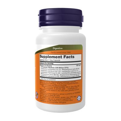 Пробиотики Now Foods Probiotic-10 100 Billion 60 капс
