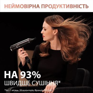 Rowenta Фен Ultimate Experience Maestria, 2000Вт, 3 режими, дифузор, кейс для зберігання, іоніз-я, хол. обдув, чорний (385736) CV9920F3 фото