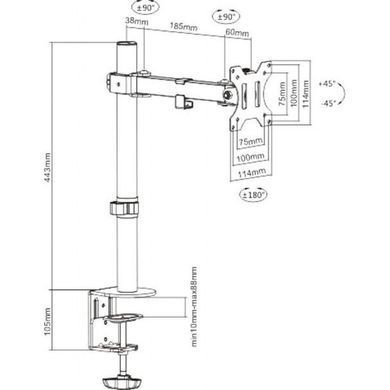 Підставка для монітора LDT12-C011 BRATECK LDT12-C011 3534453 фото