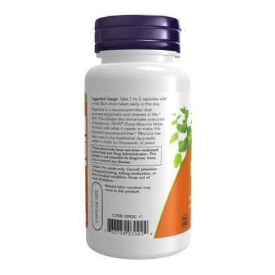 Мукуна Пекуча (Дофамін) Now Foods Dopa Mucuna 180 вегетаріанських капсул