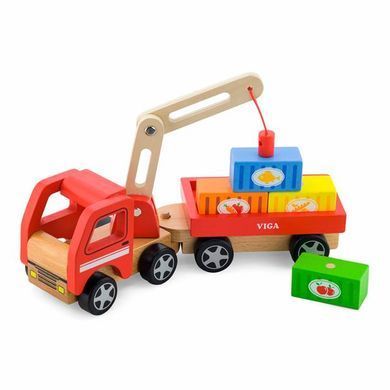 Дерев'яна машинка Viga Toys Автокран (50690) dt_9507 фото