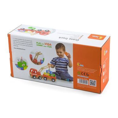 Дерев'яна машинка Viga Toys Автокран (50690) dt_9507 фото