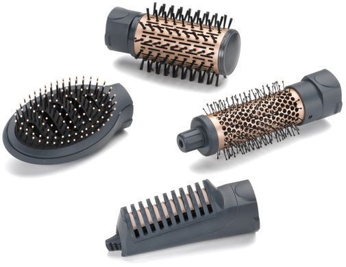 Фен-щітка Babyliss Style Pro, 1000Вт, 2 режими, іоніз-я, хол. Обдув, чохол для зберігання, кераміка, синій (392443) AS965E фото