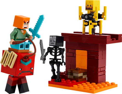 Конструктор LEGO Minecraft Битва с лавой в Незере 99 деталей (21266)