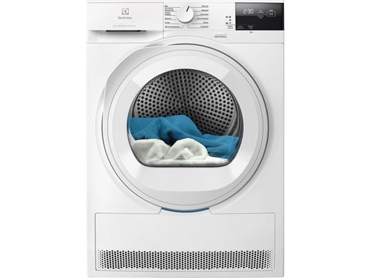 Electrolux Сушильна машина тепловий насос, 8кг, A++, 64см, дисплей, білий (380740) EW6D283YU фото