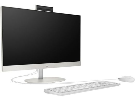 HP Комп'ютер персональний моноблок 240-G10 23.8" FHD IPS AG, Intel N300, 8GB, F512GB, UMA, WiFi, кл+м, 3р, Win11P, білий (378502) 936J0EA фото