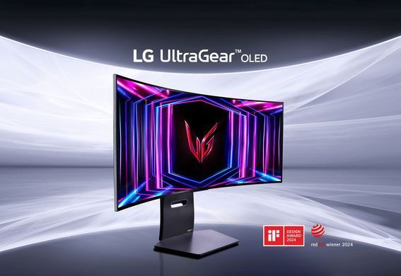 LG Монітор 34" 34GS95QE-B 2xHDMI, DP, USB, Audio, OLED, 3440x1440, 240Hz, 0.03ms, DCI-P3 98.5%, G-SYNC, FreeSync, AdaptiveSync, HAS, DisplayHDR True Black 400 (384199) 34GS95QE-B.ADRZ фото