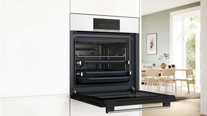 Bosch Духовой шкаф электрический, 66л, A, дисплей, конвекция, білий HBJ559YW6R фото