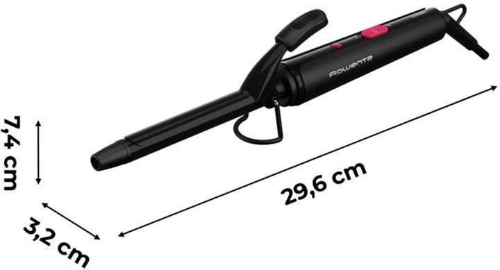 Rowenta Плойка Curling Tong, 25Вт, темп.режимов-1, D -16mm, >180С, керамика, черный CF2133F0 фото