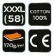 Фланельная сорочка Neo Tools 81-545 темно-синяя клетчатая, 100% хлопок XXXL
