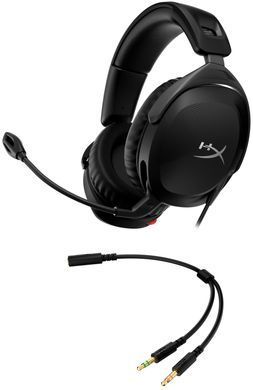 Гарнітура ігрова HyperX Cloud Stinger 2, mini-jack/dual 3.5мм, 2м/0.15м, чорний (360470) 519T1AA фото