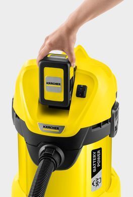 Karcher Пылесос профессиональный аккумуляторный WD 3 Battery 36В, контейнер 17л, 5.2кг, без АКБ и ЗП 1.629-910.0 фото