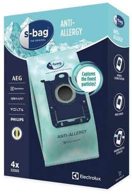 Аксесуари для пилососiв ELECTROLUX E 206S S-bag Hygiene Anti-Allergy 4 штх3.5 л синт 900168460 фото