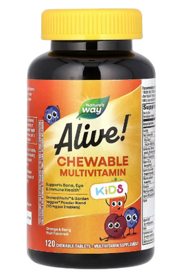 Мультивитамины для детей Nature's Way (Multi-vitamin for children) 120 жевательных таблеток со вкусом апельсина и ягод