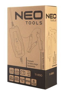 Зарядний пристрій для акумуляторів Neo Tools 11-890 12В, 2 А/35 Вт (AGM, GEL) 11-890 фото