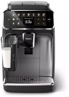 Кофемашина Philips Series 4400 LatteGo, 1.9л, зерно+молотая, автомат.капуч, дисплей, авторецептов -8, черный (376903) EP4346/71 фото