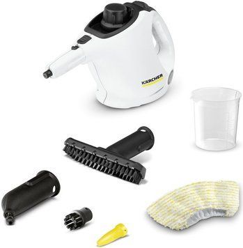 Пароочиститель Karcher SC 1, 1200Вт, 200мл, 3Бар, белый 1.516-400.0 фото