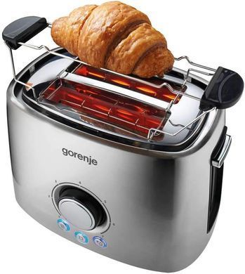 Gorenje Тостер, 1000Вт, пластик-метал, нерж. (271312) T1000E фото