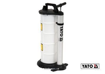 Насос для отсоса масла для грузовой и с/х автотехники YATO: 9л, 3 зонда, из полипропилена YT-07087 фото